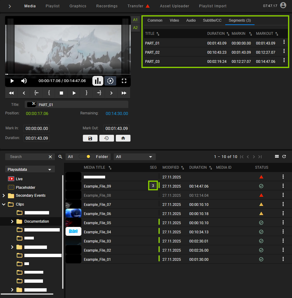 Automation - Media segment created