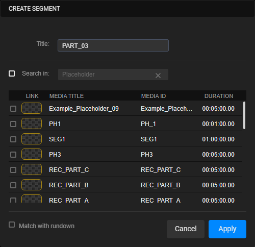 Automation - Create media segment