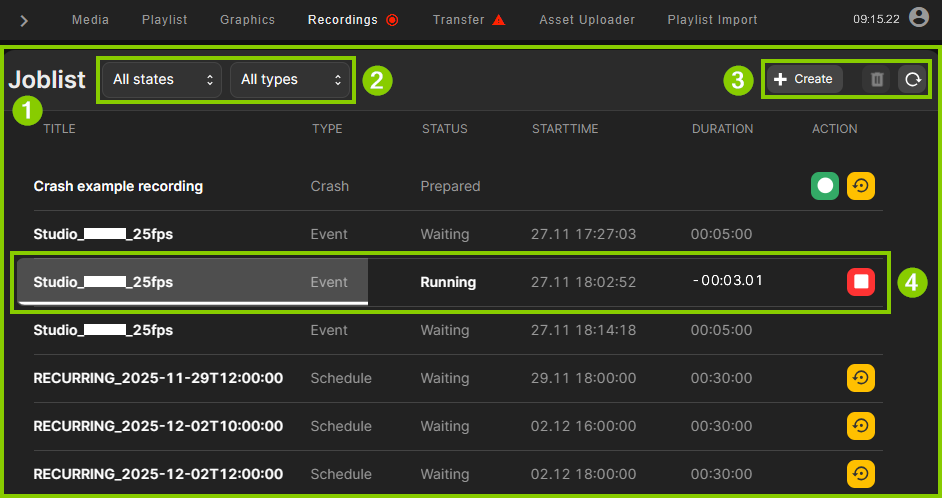 Automation - Recordings