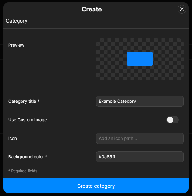 Traffic - Create a new show category